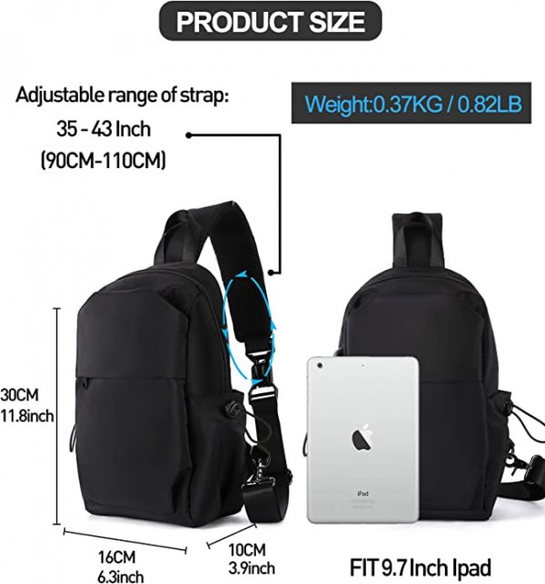 Sling Bag Crossbody Backpack Shoulder Bag for Men Women