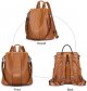Women Soft Leather Backpack Antitheft Rucksack Ladies Shoulder Bag