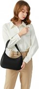 Shoulder Bags for Women, Cute Hobo Tote Handbag Mini Clutch Purse with Zipper Closure